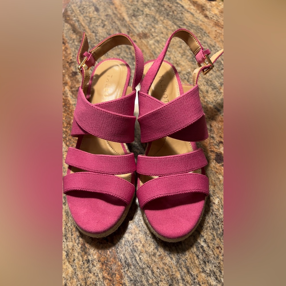 NEW NEW !!! Talbots hot pink espadrilles